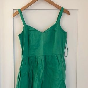 Linen green dress